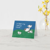 ペット・ドッグ・ファーザー・デイ・ドゴネ最高のパパから カード (黄色い花)