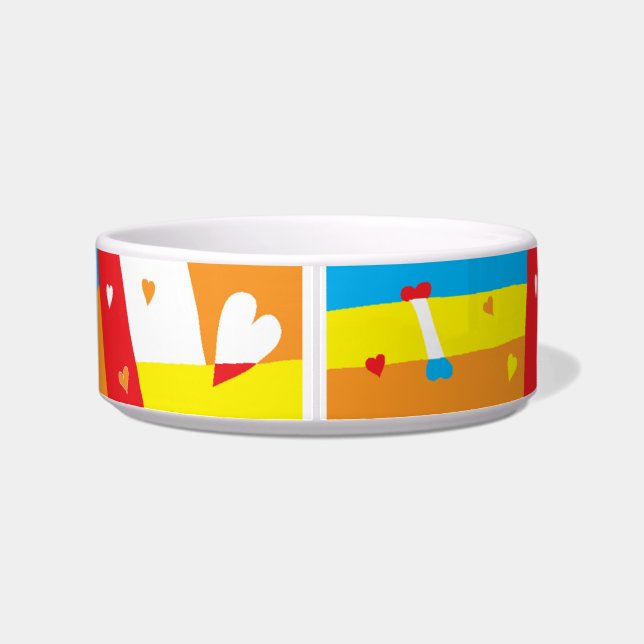 ペット ドッグ ミディアム ボウル 「食べて 飲んで ふわふわに！" (裏面)