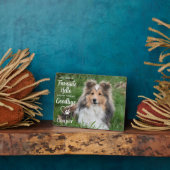 ペット ドッグ メモリアル - オーダーメイドの追悼名言 ペットの死 フォトプラーク (側面)
