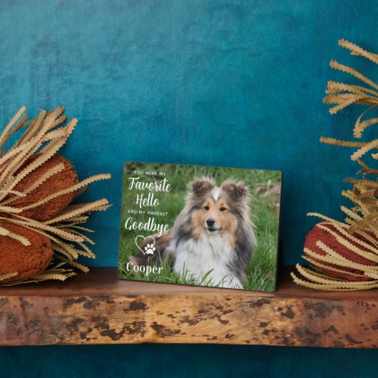 ペット ドッグ メモリアル - オーダーメイドの追悼名言 ペットの死 フォトプラーク (側面)