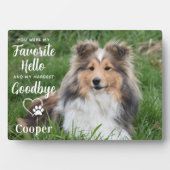ペット ドッグ メモリアル - オーダーメイド 哀悼の言葉 ペットの死を悼む フォトプラーク (正面)