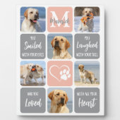 ペット ドッグ メモリアル カスタム モダン カラー 6 枚の写真 フォトプラーク (正面)