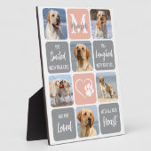 ペット ドッグ メモリアル カスタム モダン カラー 6 枚の写真 フォトプラーク (側面)