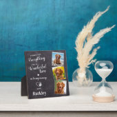 ペット ドッグ メモリアル - ペットの喪失 ギフト - カスタム 3 枚の写真 フォトプラーク (インサイチュ)