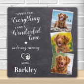 ペット ドッグ メモリアル - ペットの喪失 ギフト - カスタム 3 枚の写真 フォトプラーク