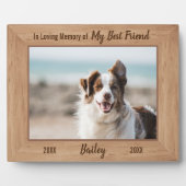 ペット ドッグ メモリアル - 愛する記憶 - ペットの死 フォトプラーク (正面)
