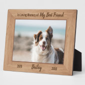ペット ドッグ メモリアル - 愛する記憶 - ペットの死 フォトプラーク (側面)