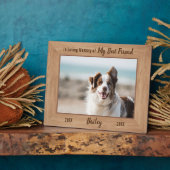 ペット ドッグ メモリアル - 愛する記憶 - ペットの死 フォトプラーク (側面)