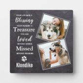 ペット ドッグ 追悼 - ペットの死 贈り物 - ペット 記念 フォトプラーク (正面)