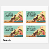 ペット&プレイタイムドッグのビジネスのステッカーシート 長方形シール (シート)