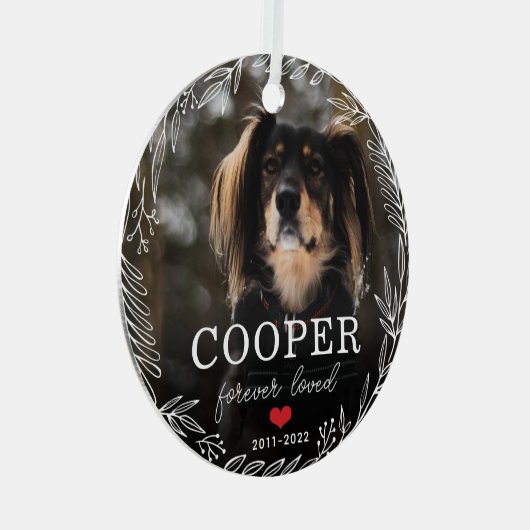 ペット・メモリアル永遠に愛された写真クリスマス メタルオーナメント (正面右)