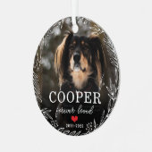 ペット・メモリアル永遠に愛された写真クリスマス メタルオーナメント (正面左)