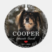 ペット・メモリアル永遠に愛された写真クリスマス メタルオーナメント (裏面)