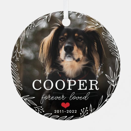 ペット・メモリアル永遠に愛された写真クリスマス メタルオーナメント (裏面)