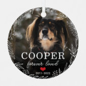 ペット・メモリアル永遠に愛された写真クリスマス メタルオーナメント (正面)