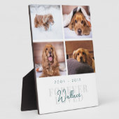 ペット・メモリアル永遠に愛エレガントされた4フォトコラージュ フォトプラーク (側面)