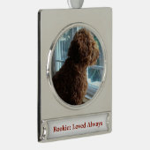 ペット/人（個人設定） シルバープレートバナーオーナメント (右)