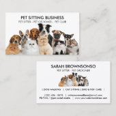 ペット 六匹の犬 五匹の猫 名刺 (正面/裏面)