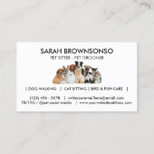 ペット 六匹の犬 五匹の猫 名刺 (裏面)