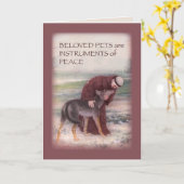 ペット、宗教St Francisの悔やみや弔慰の損失 カード (黄色い花)