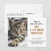 ペット 引越し おもしろ 猫 写真 グッズ 案内ポストカード (正面/裏面)
