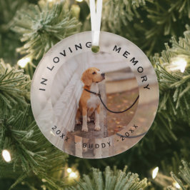 ペット+愛犬のクリスマスフォトガラス ガラスオーナメント