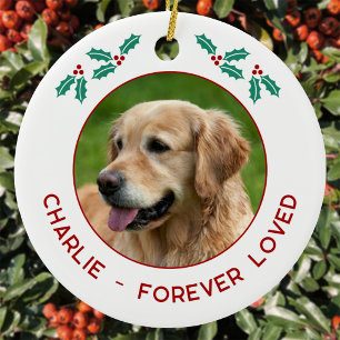 ペット・愛犬のメモリアル・クリスマスフォト セラミックオーナメント