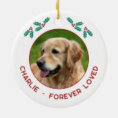 ペット・愛犬のメモリアル・クリスマスフォト セラミックオーナメント (裏面)