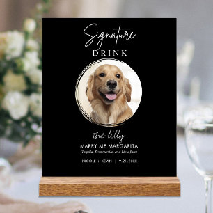 ペット+犬の結婚式シグネチャードリンクカクテルバー アクリルサイン