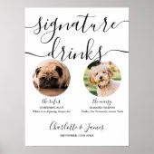 ペット+犬の結婚式+専用ドリンク看板 ポスター (正面)