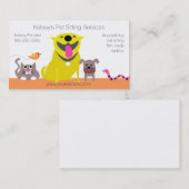 ペット-犬猫の鳥のヘビ 名刺 (正面/裏面)