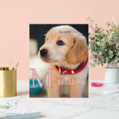 ペット 犬 写真 設立年 名前 モノグラム 猫 親 アクリルサイン (ウェディング)