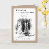 ペット・犬・猫悔やみや弔慰 カード (黄色い花)