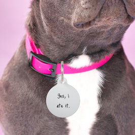 ペット 犬 猫 「はい、私が食べました」 おもしろ オーダーメイド 迷子 ペット　ネームタグ