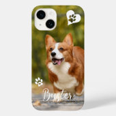 ペット 犬 猫 オリジナル 写真 テンプレート 肉球 ハート Case-Mate iPhoneケース (裏面)
