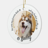 ペット 犬 猫 カスタム写真 記念品 セラミックオーナメント (左)