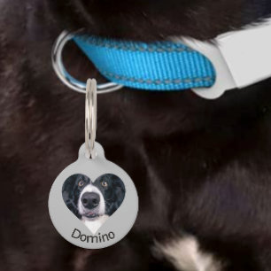 ペット 犬 猫 ハート 写真 カスタマイズ ID 紛失 ペット　ネームタグ