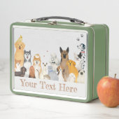 ペット、犬、猫 メタルランチボックス (インサイチュ)