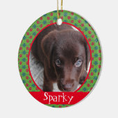 ペット 犬 猫 写真 足跡 モノグラム セラミックオーナメント (左)