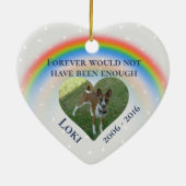 ペット 犬 猫 虹の橋 フォト カスタム セラミックオーナメント (裏面)