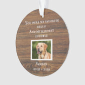 ペット 犬 猫 記念 オーダーメイド 木製 フォトフレーム オーナメント (正面)
