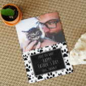 ペット(猫または犬)の肉球プリントの父の日写真カード シーズンカード