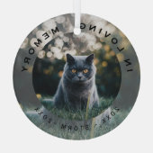 ペット 猫 クリスマスフォト ガラスオーナメント 記念品 (裏面)
