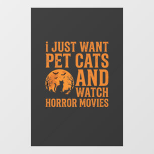 ペット+猫+ホラー+映画+ハロウィン+デザイン_1 ウィンドウサイン