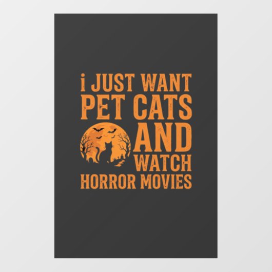 ペット+猫+ホラー+映画+ハロウィン+デザイン_1 ウィンドウサイン (シート)