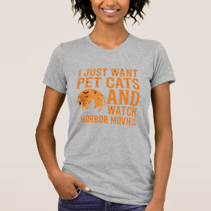 ペット+猫+ホラー+映画+ハロウィン+デザイン_1 Tシャツ