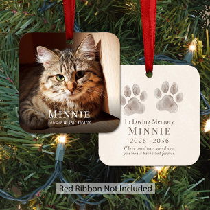 ペット 猫 メモリアル クリスマス フォト オブジェ メタルオーナメント