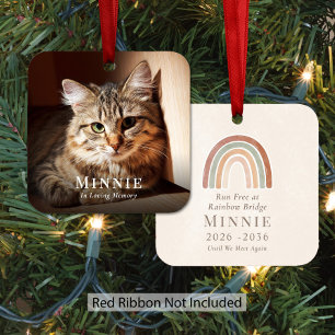 ペット 猫 レインボーブリッジ メモリアル 写真 クリスマス メタルオーナメント