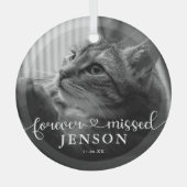 ペット 猫 写真 メモリアル オーナメント クリスマス Forever Missed (正面)