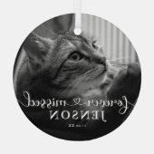 ペット 猫 写真 メモリアル オーナメント クリスマス Forever Missed (裏面)